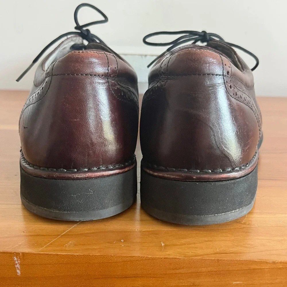 Rockport DressSports Mens 9M‎ Burgundy Leather Oxford Derby Shoes Vibram M2317
